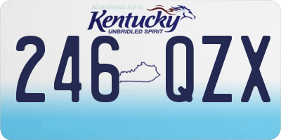 KY license plate 246QZX