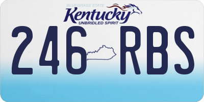 KY license plate 246RBS