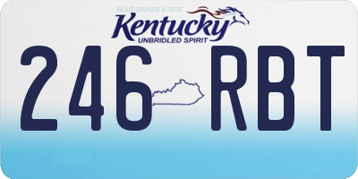 KY license plate 246RBT