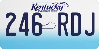 KY license plate 246RDJ