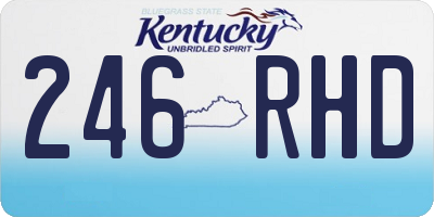 KY license plate 246RHD