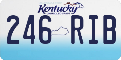 KY license plate 246RIB