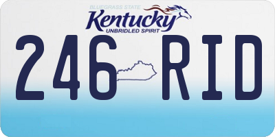 KY license plate 246RID