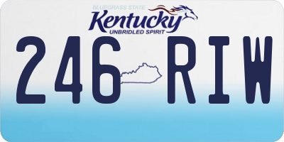 KY license plate 246RIW