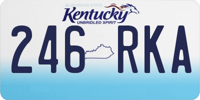 KY license plate 246RKA