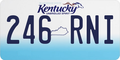 KY license plate 246RNI