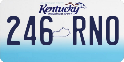 KY license plate 246RNO