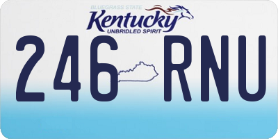 KY license plate 246RNU
