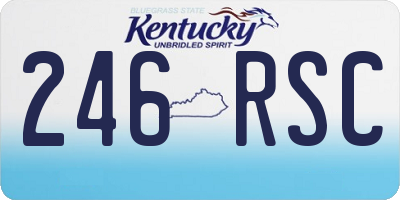 KY license plate 246RSC