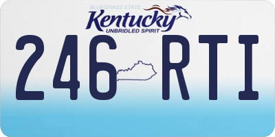 KY license plate 246RTI