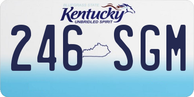 KY license plate 246SGM