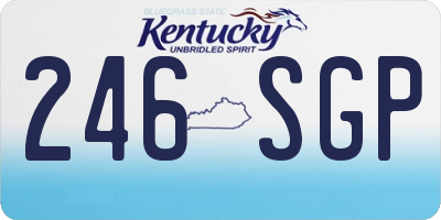 KY license plate 246SGP