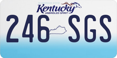 KY license plate 246SGS