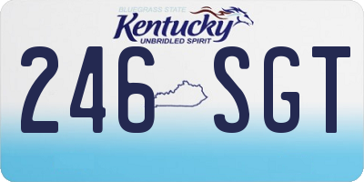 KY license plate 246SGT