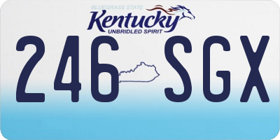 KY license plate 246SGX