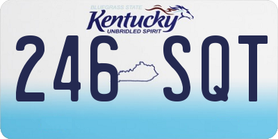 KY license plate 246SQT