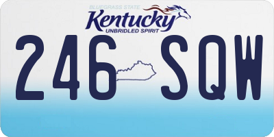 KY license plate 246SQW