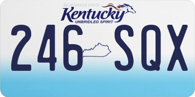 KY license plate 246SQX