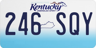 KY license plate 246SQY