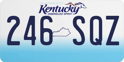 KY license plate 246SQZ