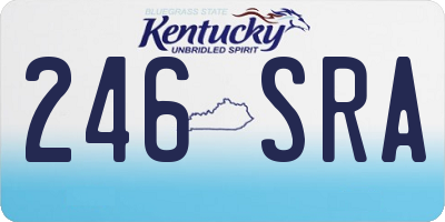 KY license plate 246SRA
