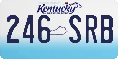 KY license plate 246SRB