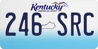 KY license plate 246SRC