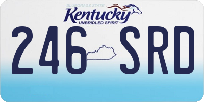 KY license plate 246SRD
