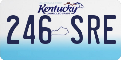 KY license plate 246SRE