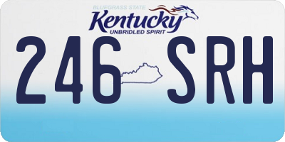 KY license plate 246SRH