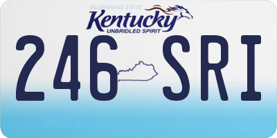 KY license plate 246SRI