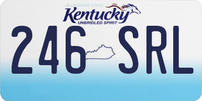 KY license plate 246SRL
