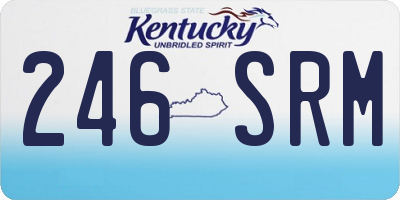 KY license plate 246SRM