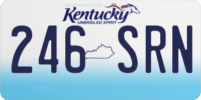 KY license plate 246SRN