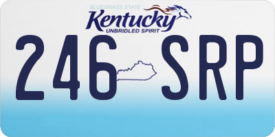 KY license plate 246SRP