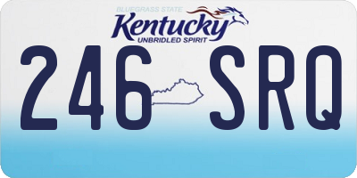 KY license plate 246SRQ