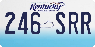 KY license plate 246SRR