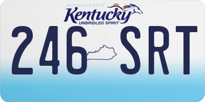 KY license plate 246SRT