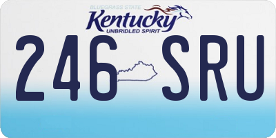 KY license plate 246SRU
