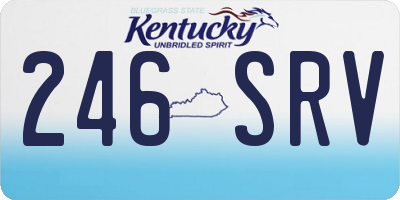 KY license plate 246SRV