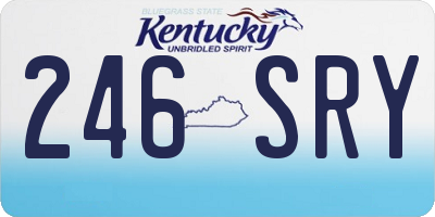 KY license plate 246SRY