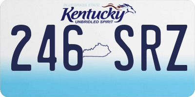 KY license plate 246SRZ