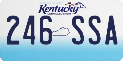 KY license plate 246SSA