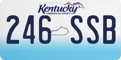 KY license plate 246SSB