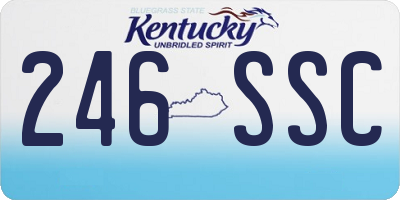 KY license plate 246SSC