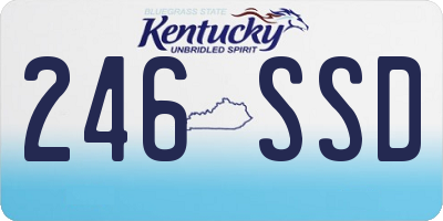 KY license plate 246SSD