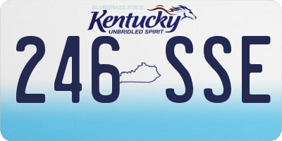 KY license plate 246SSE