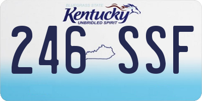 KY license plate 246SSF