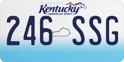 KY license plate 246SSG