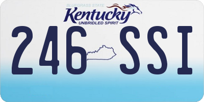 KY license plate 246SSI